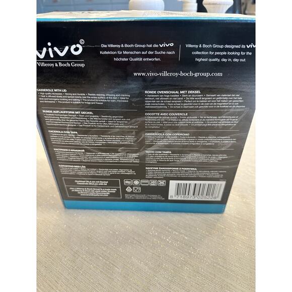 Villeroy & Boch Round Casserole dish with lid. New in box 2 quarts white - Picture 2 of 3